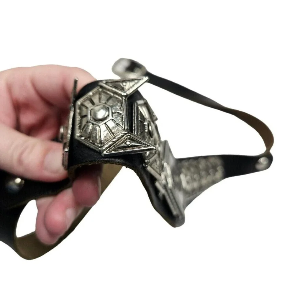 Concho Black Leather Silver Color Belt Womens‎ 34 Festival Heavy Southwestern